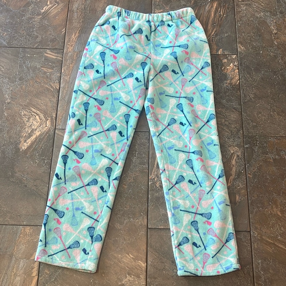 Vineyard Vines Girls Lacrosse Fleece Lounge Pants Size L (14)